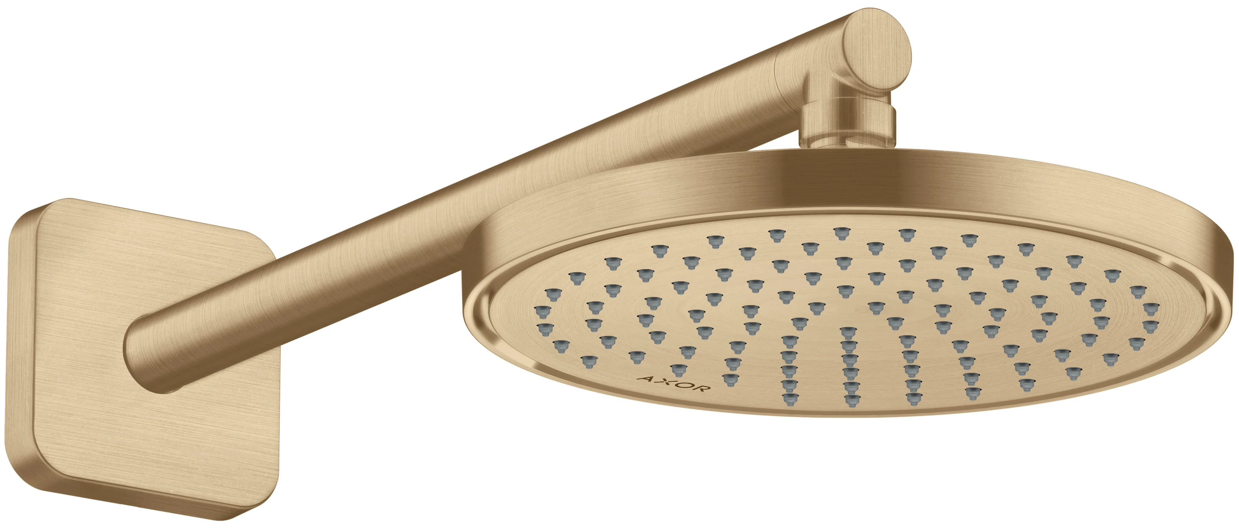 Hansgrohe AXOR ShowerSolutions Brausearm softsquare Brushed Bronze, 390 mm, Aufputzmontage, Messing, G 1/2 Hansgrohe AXOR ShowerSolutions Brausearm softsquare Brushed Bronze, 390 mm, Aufputzmontage, Messing, G 1/2