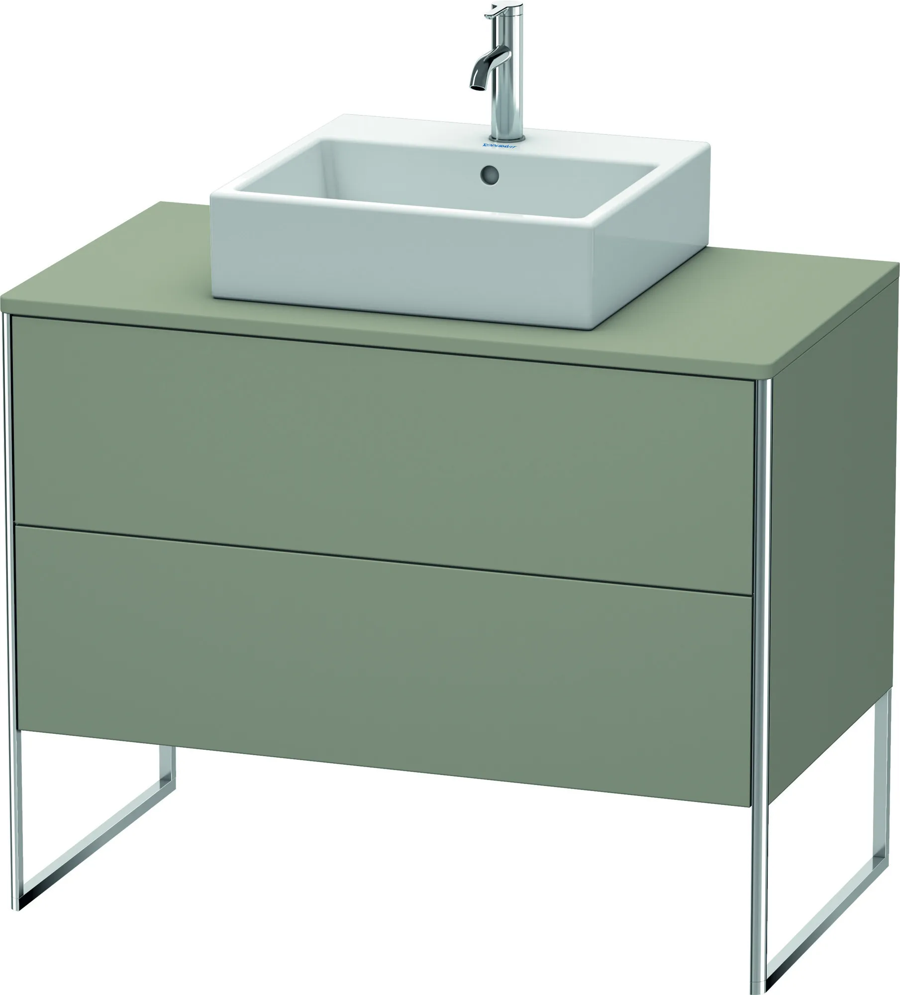 Duravit Waschtischunterschrank bodenstehend „XSquare“ 100 × 77,8 × 54,8 cm Steingrau Seidenmatt Duravit Waschtischunterschrank bodenstehend „XSquare“ 100 × 77,8 × 54,8 cm Steingrau Seidenmatt