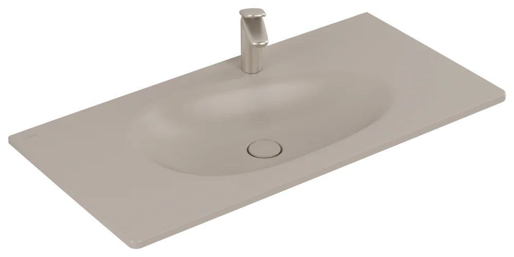 Villeroy & Boch Schrankwaschtisch Antao, Almond CeramicPlus, 1000x500x150 mm, matt, TitanCeram, 1-Loch Armatur