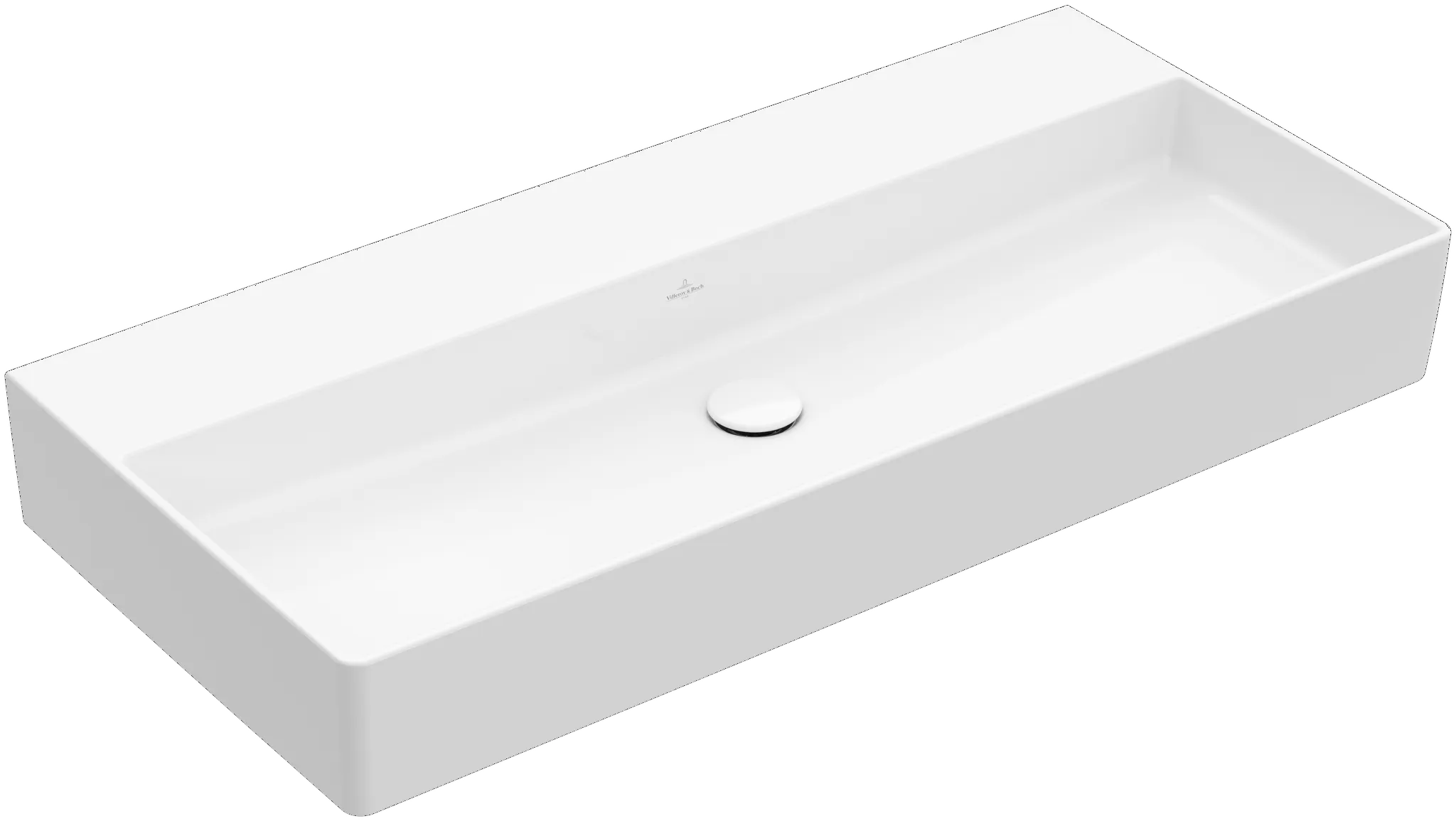 Villeroy & Boch Wandwaschtisch aus TitanCeram geschliffen „Memento 2.0“ 1000 × 470 × 135 mm, ohne Hahnlochbohrung in Weiß Alpin Villeroy & Boch Wandwaschtisch aus TitanCeram geschliffen „Memento 2.0“ 1000 × 470 × 135 mm, ohne Hahnlochbohrung in Weiß Alpin