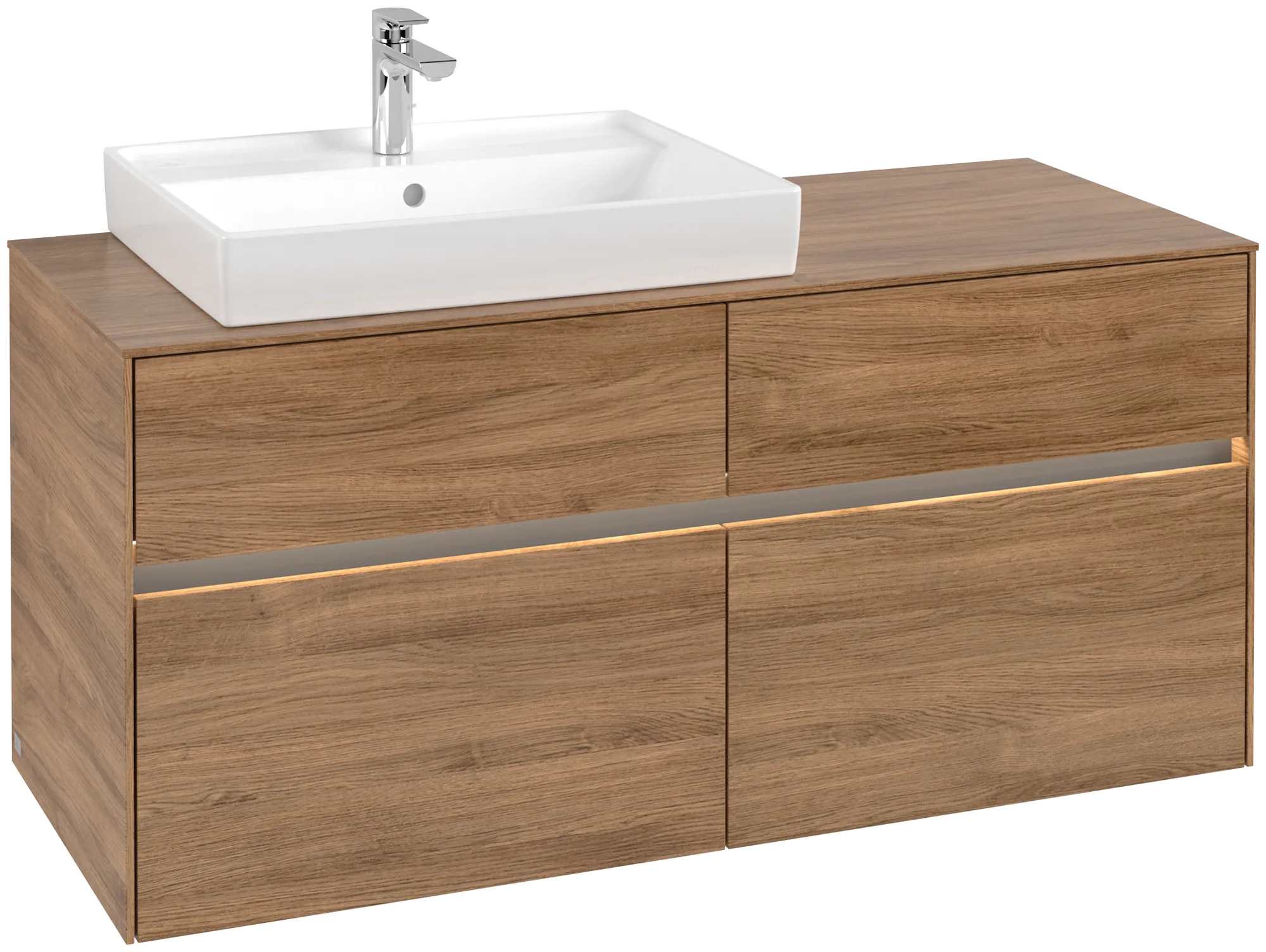Villeroy & Boch Collaro Waschbeckenunterschrank C082B0, 1200 x 548 x 500 mm, Kansas Oak