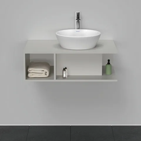 Duravit Waschtischunterschrank wandhängend „D-Neo“ 80 × 26 × 55 cm Betongrau Matt