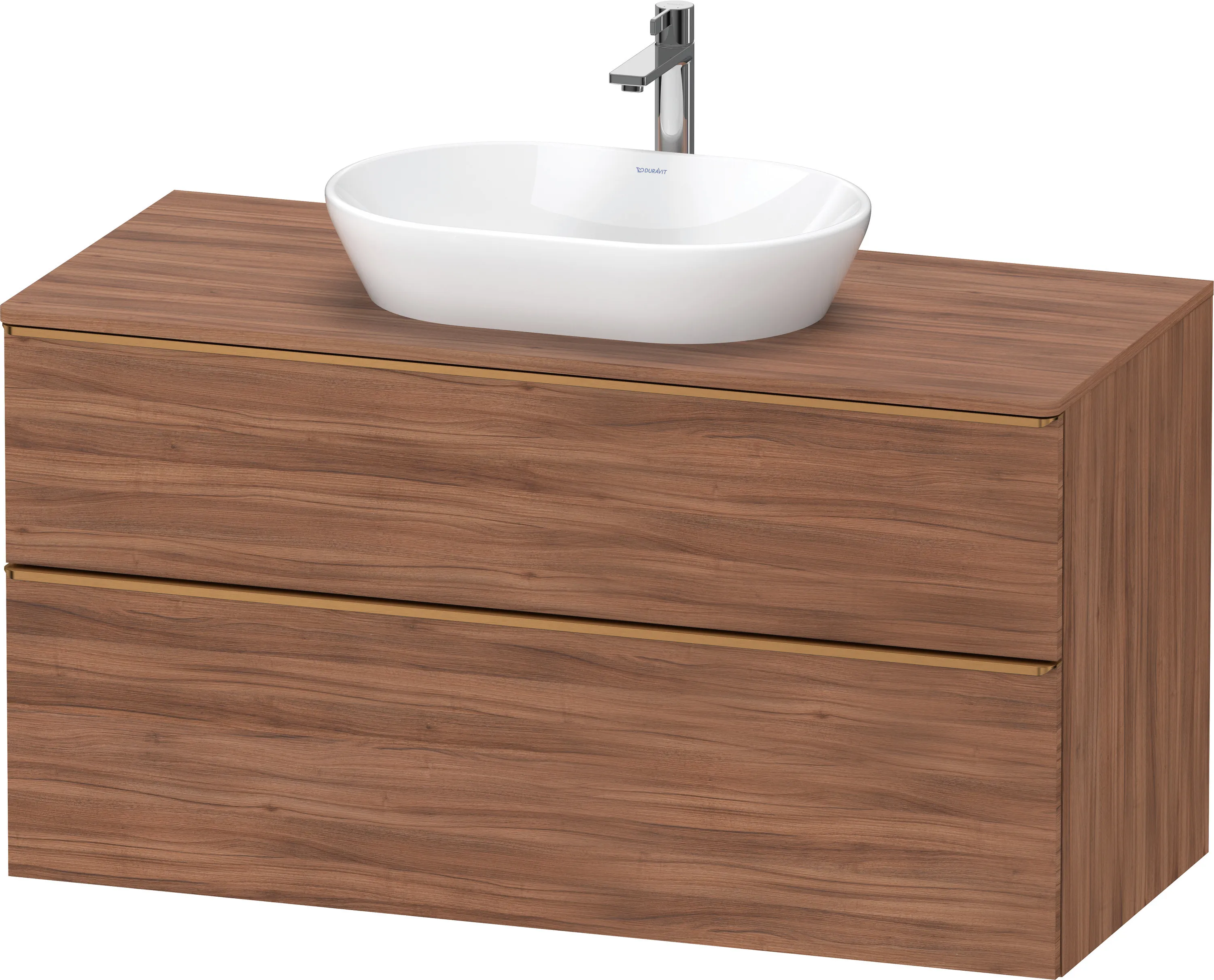 Duravit Waschtischunterschrank wandhängend „D-Neo“ 120 × 66,4 × 55 cm Nussbaum Natur