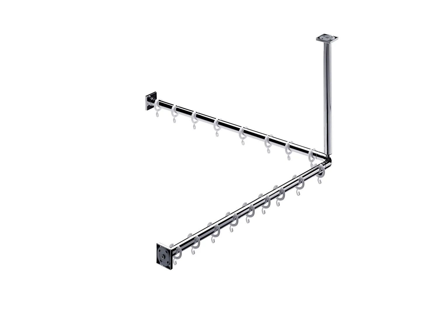 emco system 2 Duschvorhang-Set 800 mm, chrom emco system 2 Duschvorhang-Set 800 mm, chrom