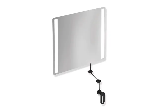HEWI Kippspiegel „Serie 801“ 60 × 54 cm in Tiefschwarz HEWI Kippspiegel „Serie 801“ 60 × 54 cm in Tiefschwarz