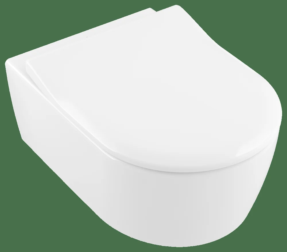 Villeroy & Boch Avento WC-Sitz SlimSeat 9M87S1, Oval, Weiß Alpin