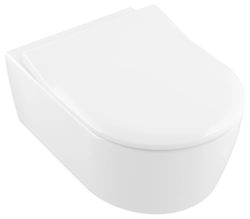 Villeroy & Boch Avento WC-Sitz SlimSeat 9M87S1, Oval, Weiß Alpin
