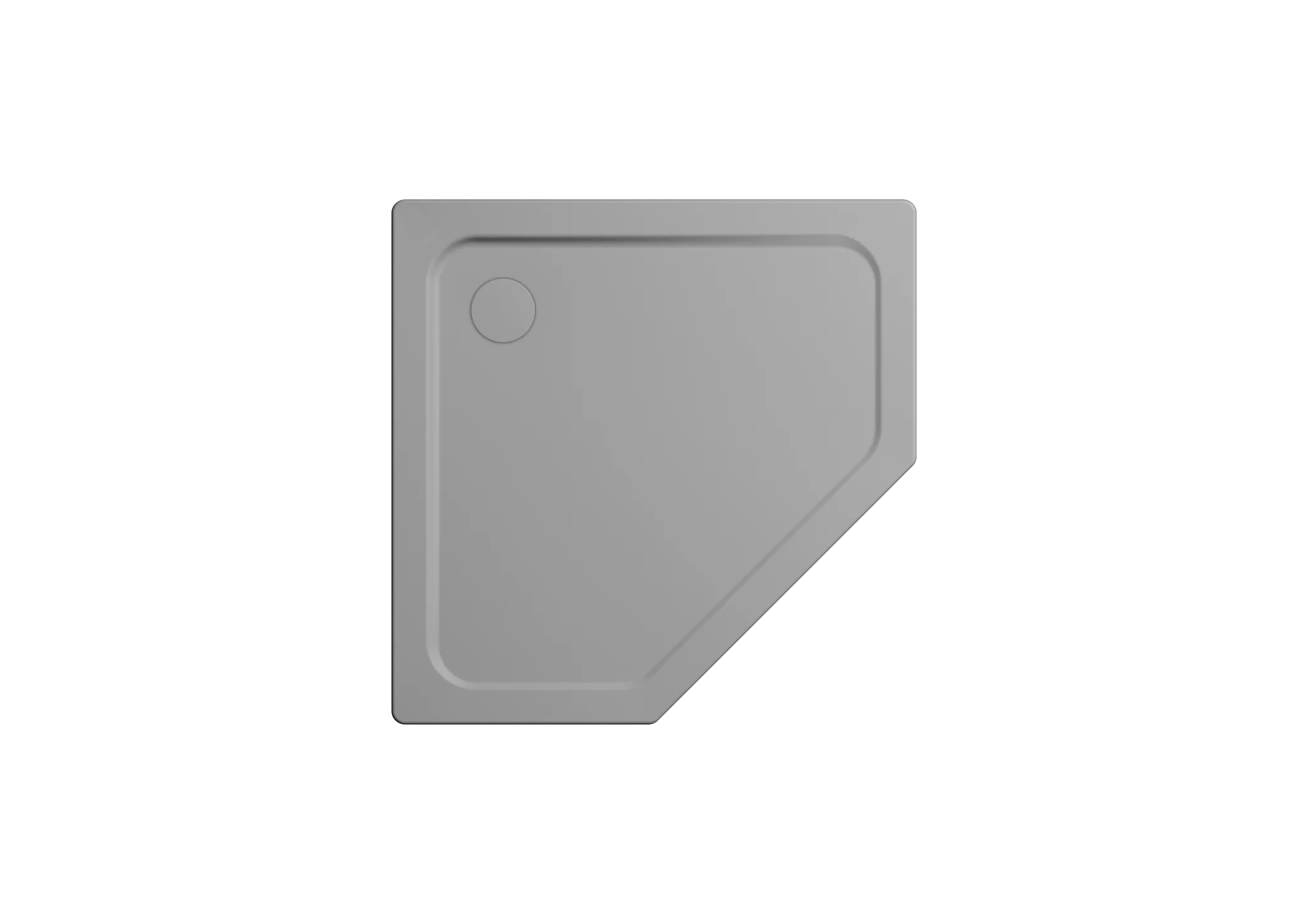 Kaldewei fünfeck Duschwanne „Cornezza“ 90 × 90 cm in cool grey 30