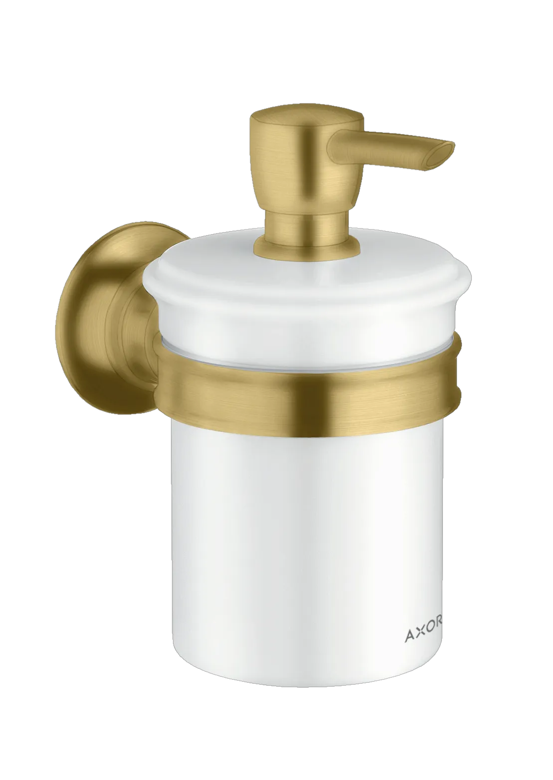 Hansgrohe AXOR Montreux Lotionspender Brushed Gold Optic, 300 ml, Wandmontage mit verdeckter Befestigung Hansgrohe AXOR Montreux Lotionspender Brushed Gold Optic, 300 ml, Wandmontage mit verdeckter Befestigung