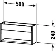 Duravit Wandregal „Ketho“ 50 × 24 × 13,5 cm in Weiß Matt