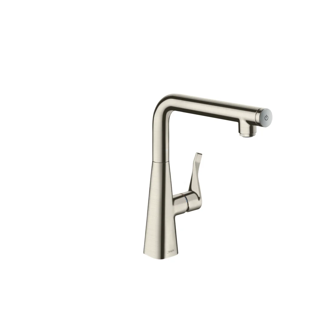 Hansgrohe Metris Select M71 Einhebel-Küchenmischer 260, 1-Jet, Chrom, Schwenkbereich einstellbar in 3 Stufen, Laminarstrahl, SoftStart