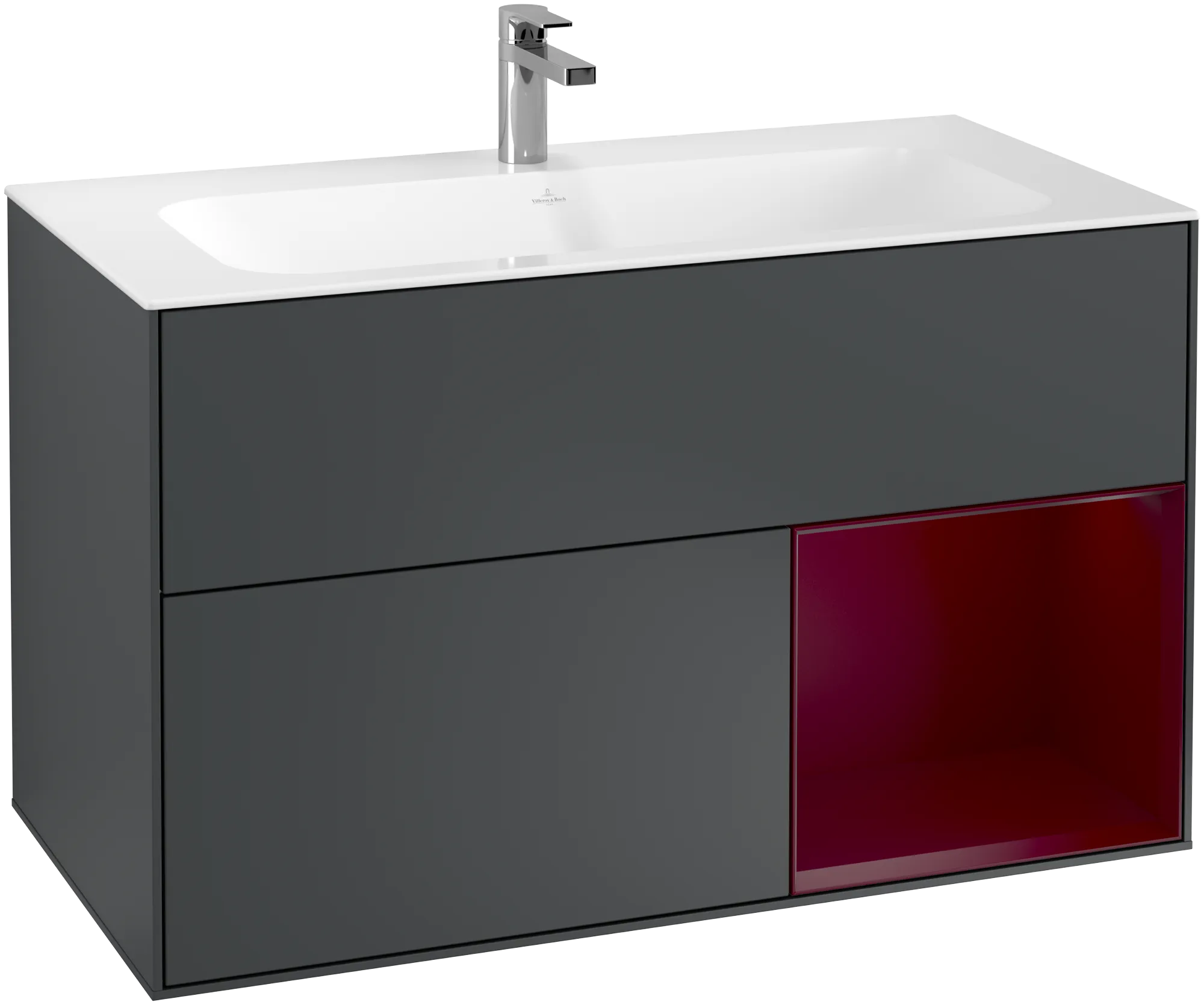 Villeroy & Boch Finion Waschbeckenunterschrank G04, Midnight Blue Matt Lacquer / Peony Matt Lacquer