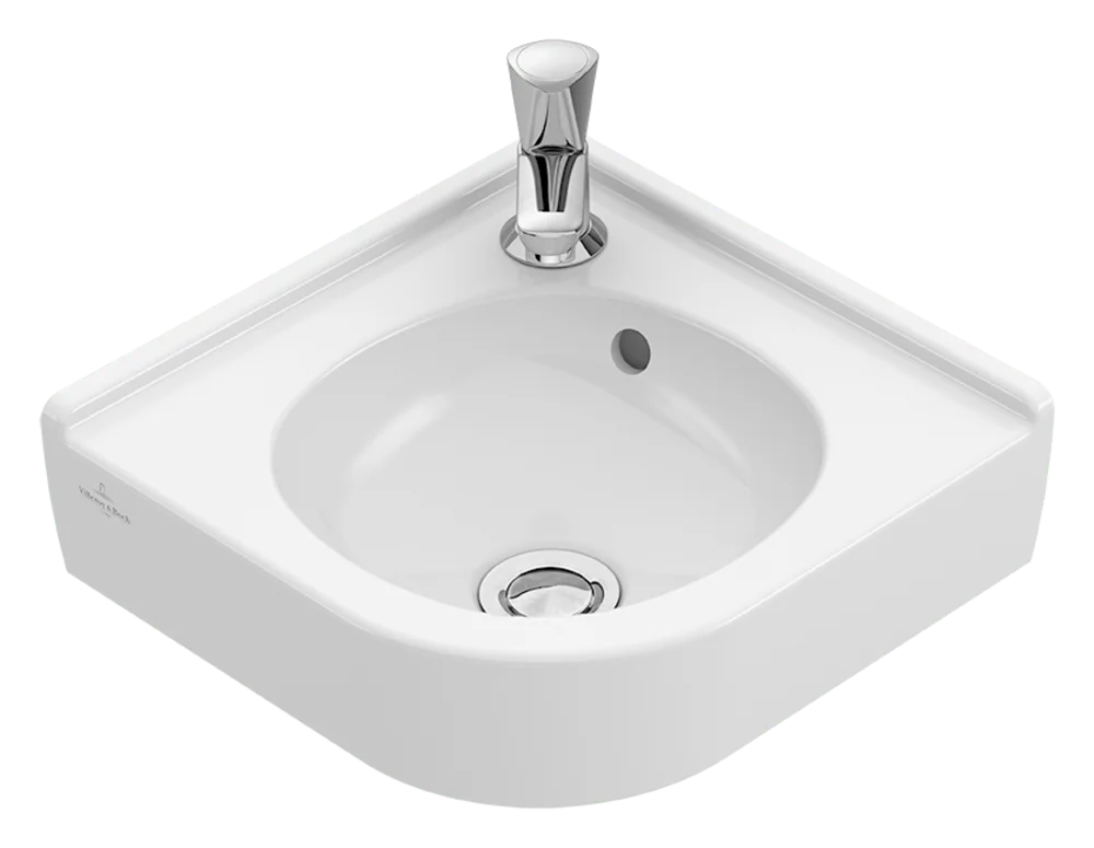 Villeroy & Boch O.novo Eck-Handwaschbecken 400x320mm Viertelkreis 1HL. m. Überlauf Weiß Alpin Villeroy & Boch O.novo Eck-Handwaschbecken 400x320mm Viertelkreis 1HL. m. Überlauf Weiß Alpin