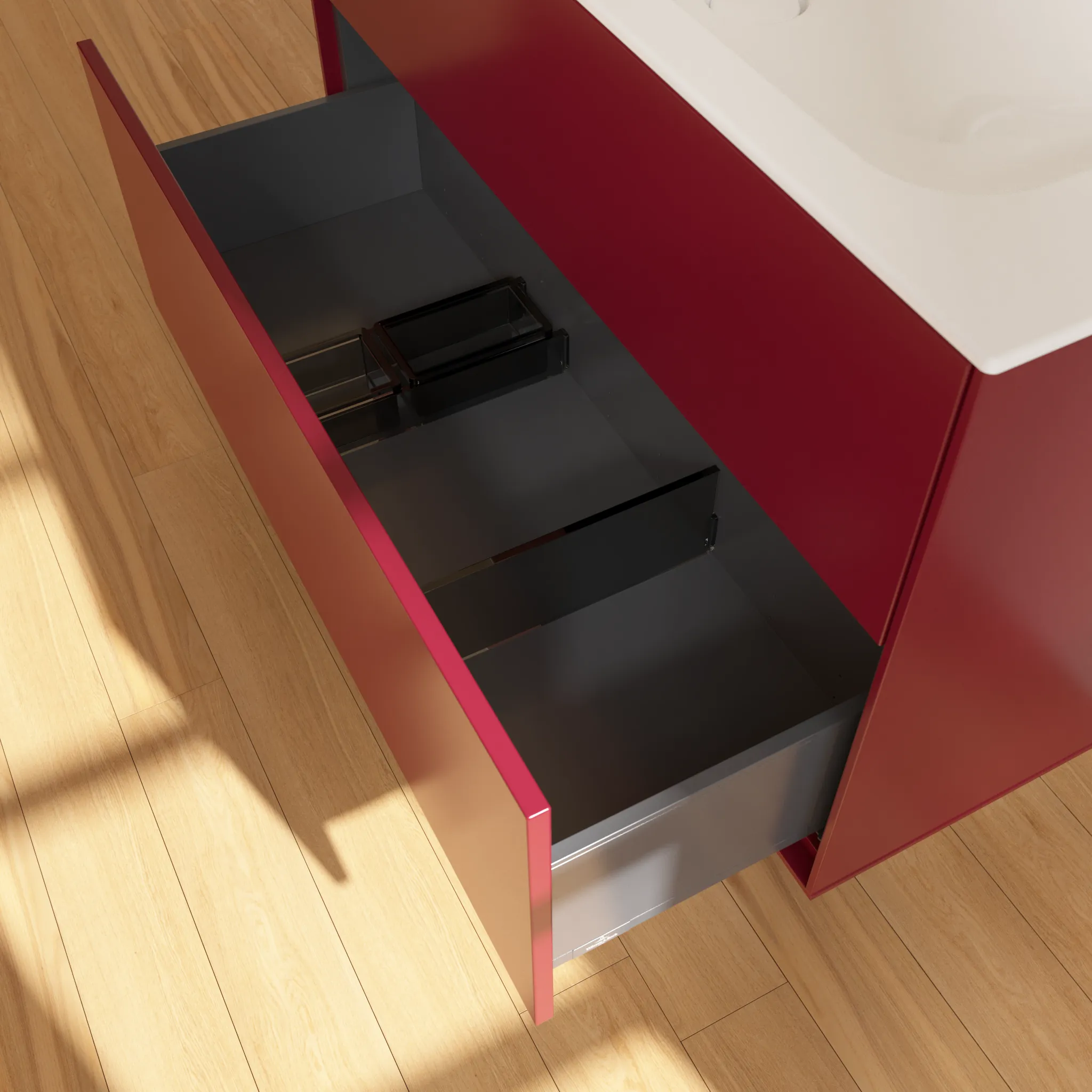Villeroy & Boch Waschtischunterschrank „Finion“ für Schrankwaschtisch 996 × 591 × 498 mm Peony Matt Lacquer, für Becken mittig