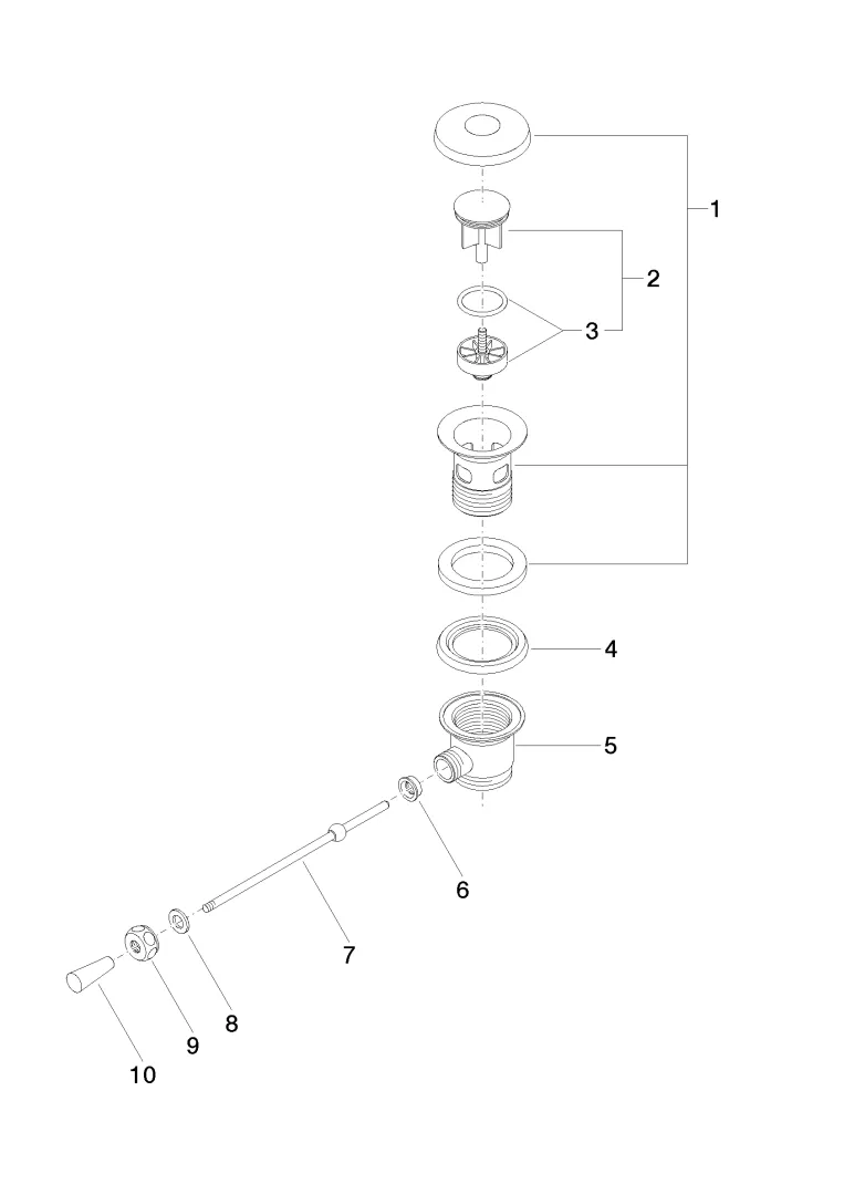 DO Ablaufgarnitur Serienneutral 10300970 1 1/4" chrom