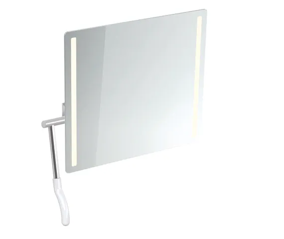 HEWI LED-Kippspiegel, rechteckig, 725x741 mm, Signalweiß