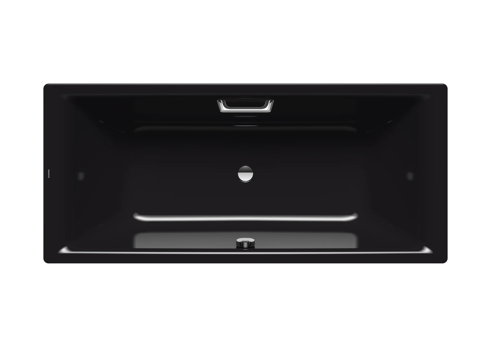 Kaldewei Badewanne „Puro Duo“ rechteck 180 × 80 cm, mit Grifflochbohrungen in schwarz