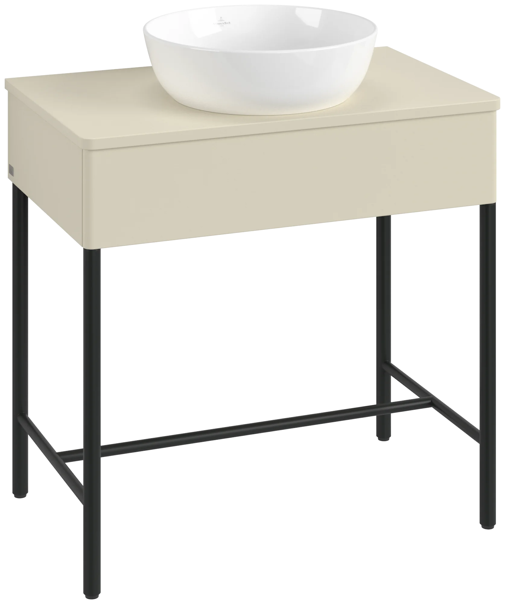 Villeroy & Boch Waschbeckenunterschrank Artis L60011, Silk Grey Matt Lacquer, 800x782x500mm, mit Metallgestell und Beleuchtung Villeroy & Boch Waschbeckenunterschrank Artis L60011, Silk Grey Matt Lacquer, 800x782x500mm, mit Metallgestell und Beleuchtung