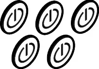 Markiereinsätze ″On / Off″, Chrom Markiereinsätze ″On / Off″, Chrom