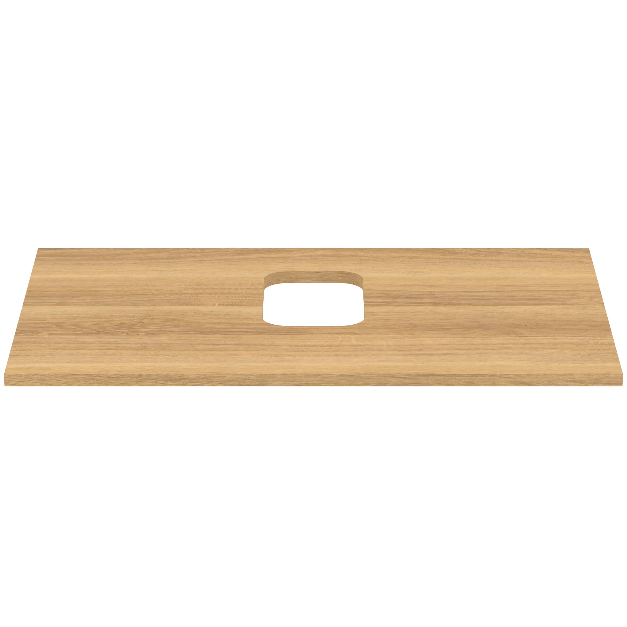 Waschtischplatte i.life B mittiger Ausschnitt für eine Schale 802x507x18mm Weiß matt
