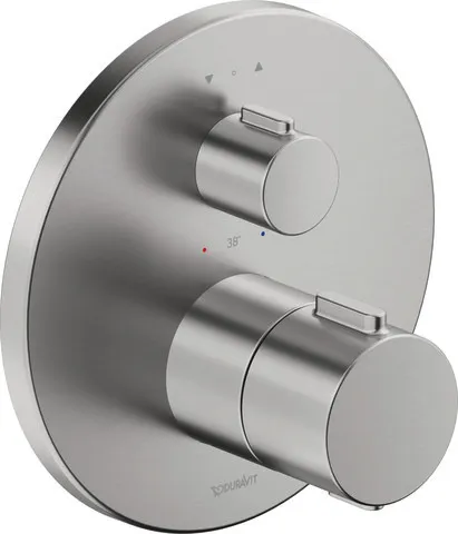 Duravit Zweihand-Unterputz-Armatur „Thermostatarmaturen“ in Edelstahl (gebürstet)