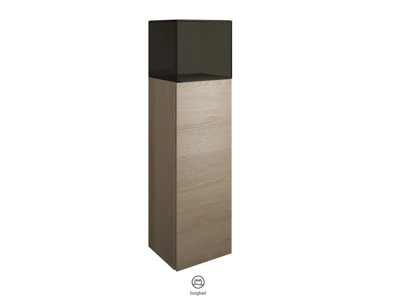 burgbad Hochschrank „Yumo“ 390 × 1280 × 360 mm in Eiche Dekor Cashmere