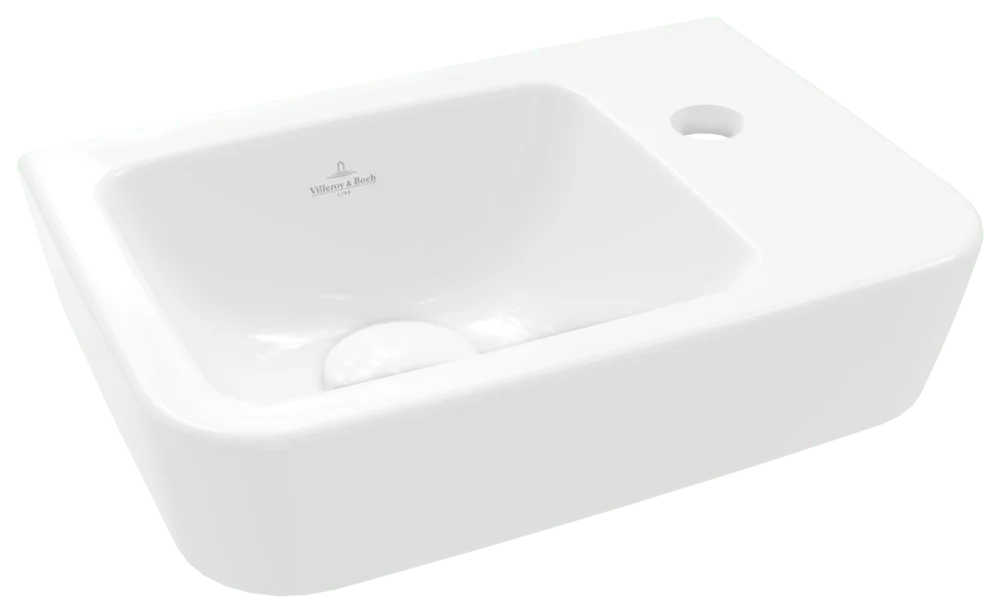 Villeroy & Boch Handwaschbecken Compact O.novo, weiß Alpin, 360x250x145 mm, 1-Loch-Armatur, Wandmontage Villeroy & Boch Handwaschbecken Compact O.novo, weiß Alpin, 360x250x145 mm, 1-Loch-Armatur, Wandmontage
