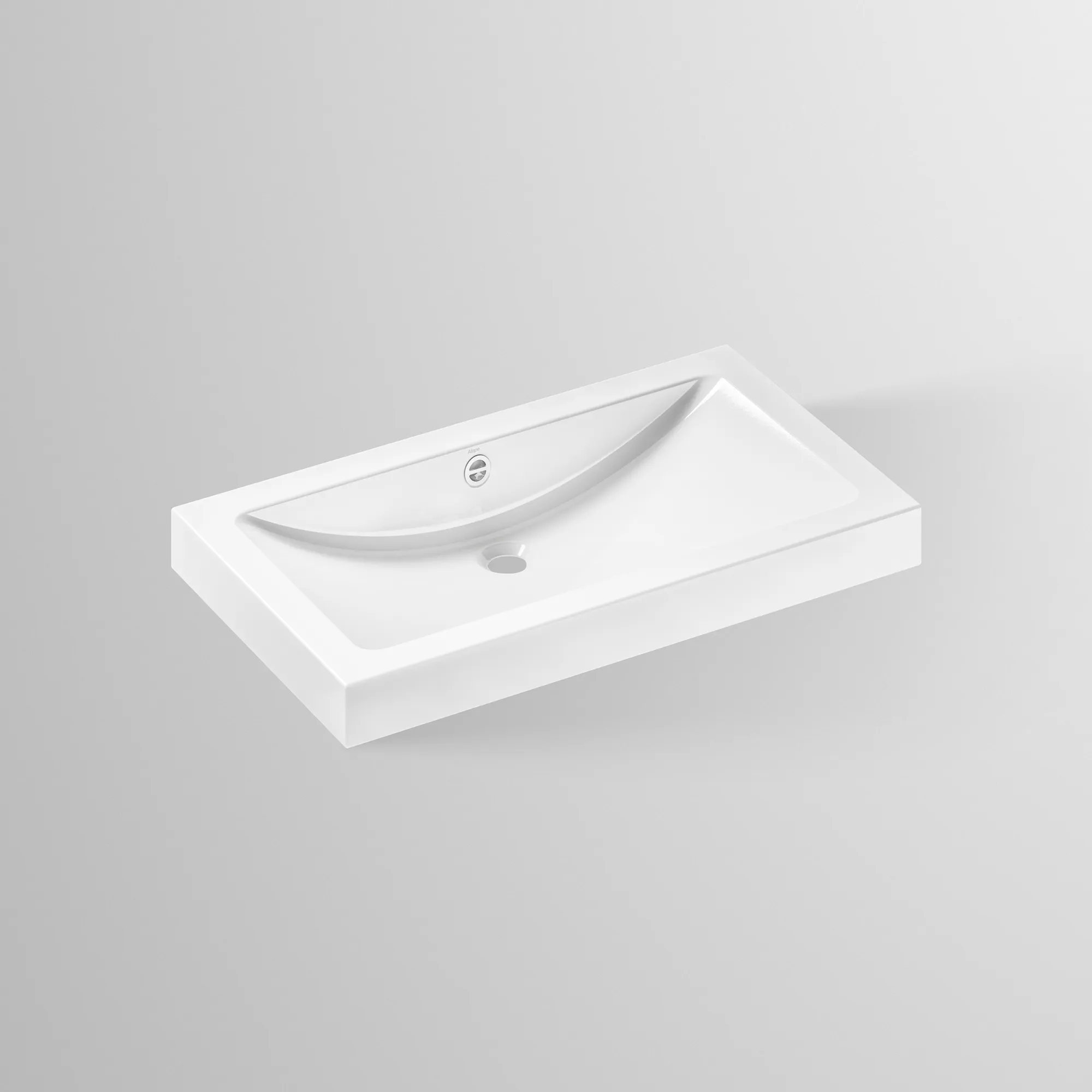 Waschbecken „R-Serie“ 800 × 111 mm, ohne Hahnlochbohrung mit ProShield Waschbecken „R-Serie“ 800 × 111 mm, ohne Hahnlochbohrung mit ProShield