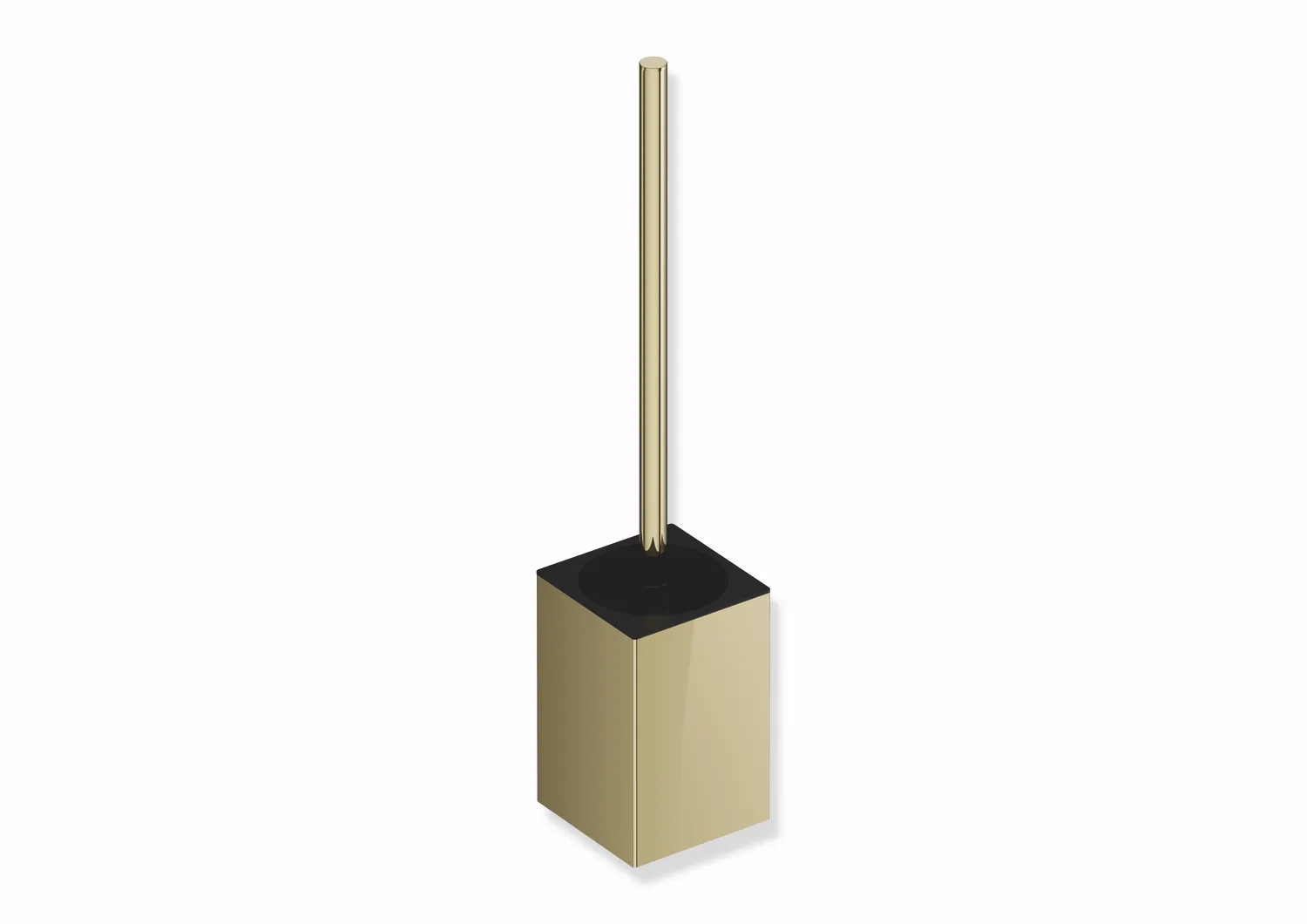 WC-Bürstengarnitur, Edelstahl, PVD, Innenbehälter aus schwarz mattem Kunststoff, in Farbe CK (Messing glänzend) WC-Bürstengarnitur, Edelstahl, PVD, Innenbehälter aus schwarz mattem Kunststoff, in Farbe CK (Messing glänzend)