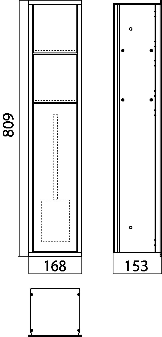 WC-Modul asis 150 Public Unterputz, 809 mm, Türanschlag links ohne Einbaurahmen, E6EV1