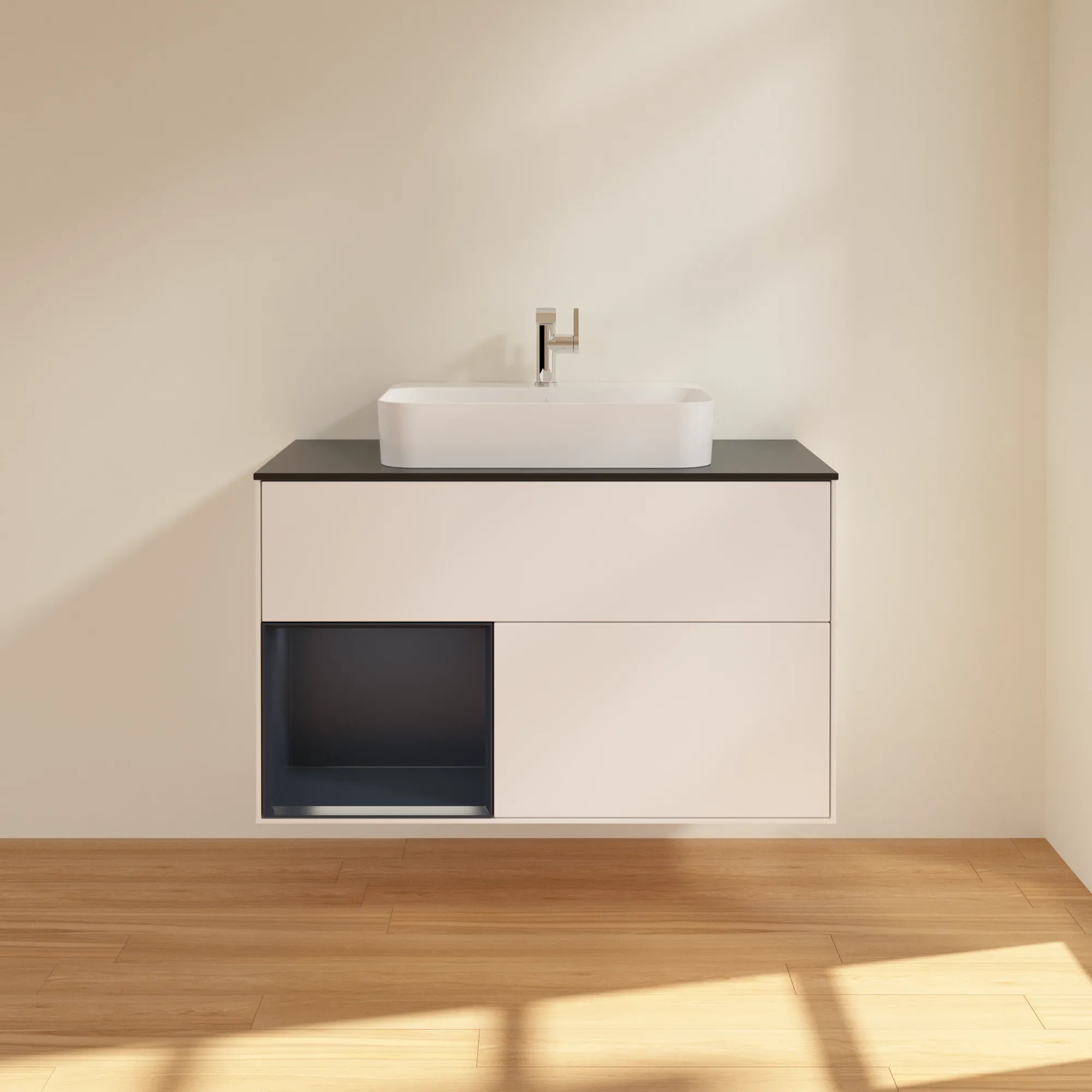 Villeroy & Boch Waschtischunterschrank „Finion“ für Schrankwaschtisch 1000 × 603 × 501 mm White Matt Lacquer, für Becken mittig