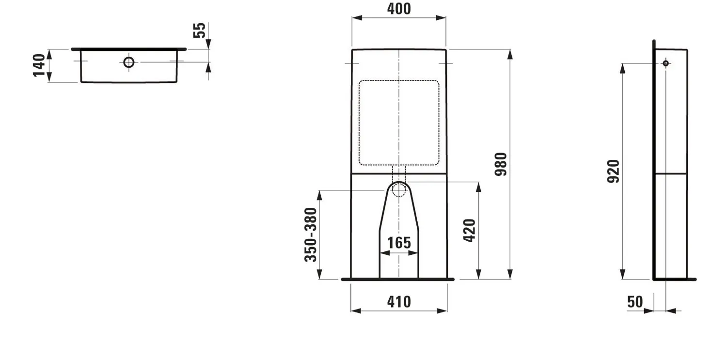 Laufen Spülkasten „Universal“ 410 × 980 × 140 mm in Weiß Laufen Spülkasten „Universal“ 410 × 980 × 140 mm in Weiß