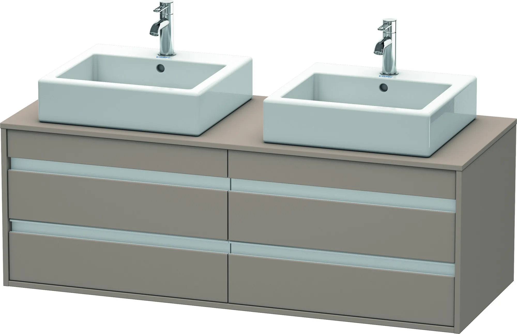 Duravit Waschtischunterschrank wandhängend „Ketho“ 140 × 49,6 × 55 cm Basalt Matt Duravit Waschtischunterschrank wandhängend „Ketho“ 140 × 49,6 × 55 cm Basalt Matt