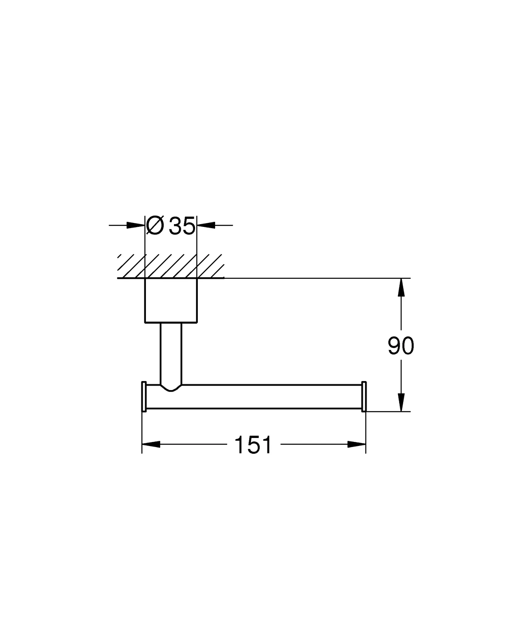 WC-Papierhalter Atrio 40890, ohne Deckel WC-Papierhalter Atrio 40890, ohne Deckel