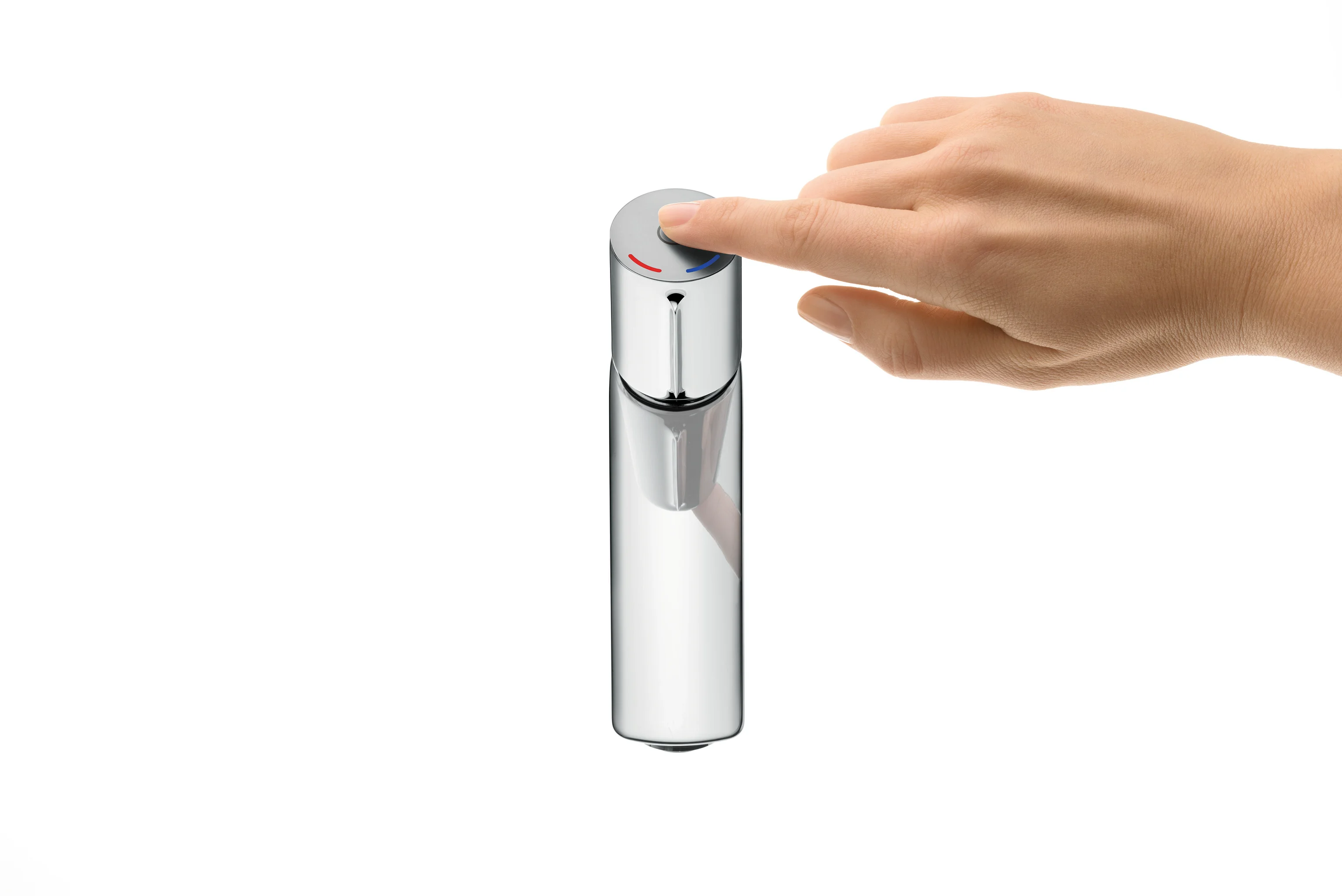 Hansgrohe Talis Select E Waschtischmischer 110, Chrom, Ausladung 112 mm, Auslaufhöhe 104 mm, Zylindergriff, Normalstrahl, max. Durchflussmenge 5 l/min