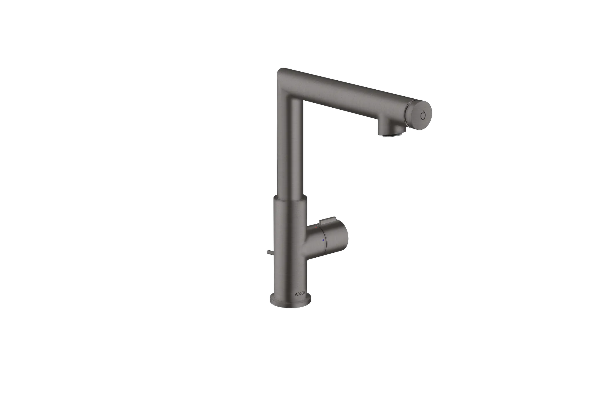 Hansgrohe AXOR Uno Waschtischmischer Select 220 mit Zugstangen-Ablaufgarnitur, Brushed Black Chrome