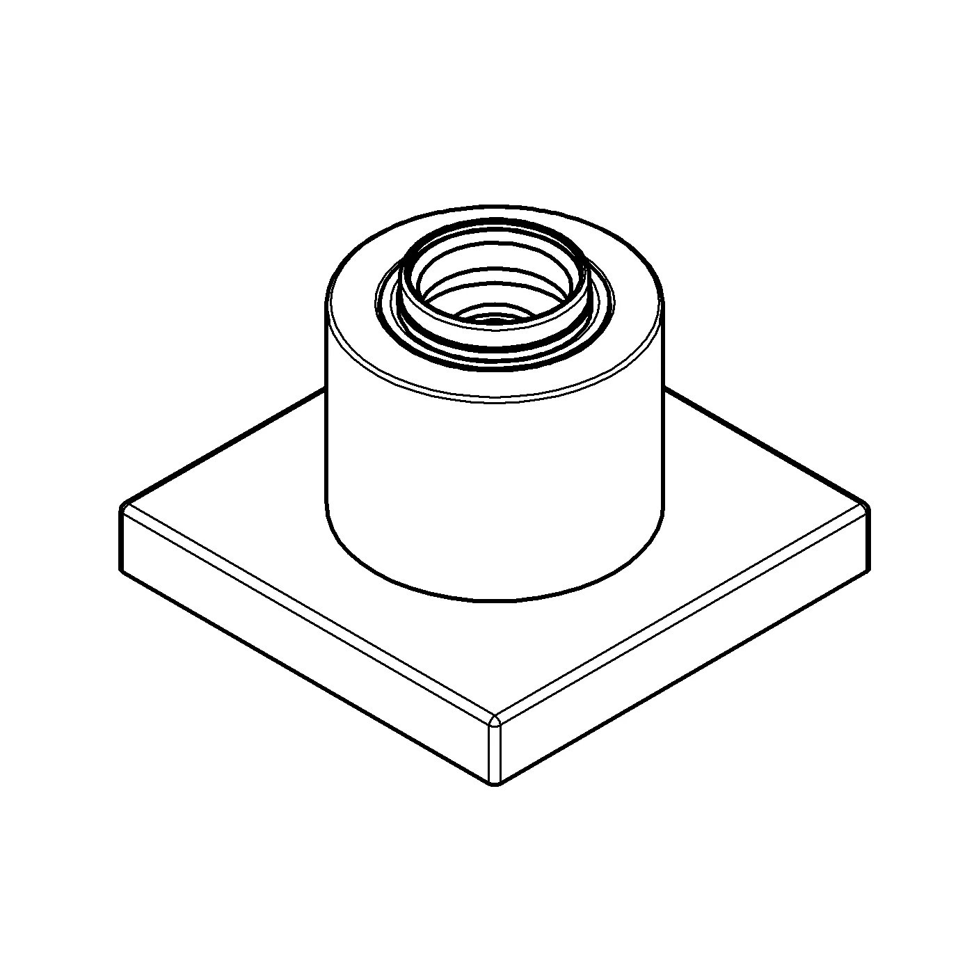 Durchführung 27531, für herausziehbare Handbrausen, mit Brauseschlauch 1/2'' x 3/8'', 2000 mm, mit eckiger Rosette