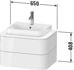 Duravit Waschtischunterschrank wandhängend „Happy D.2 Plus“ 65 × 40,8 × 48 cm Taupe Seidenmatt Duravit Waschtischunterschrank wandhängend „Happy D.2 Plus“ 65 × 40,8 × 48 cm Taupe Seidenmatt