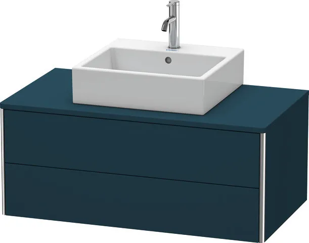 Duravit Waschtischunterschrank wandhängend „XSquare“ 100 × 40 × 54,8 cm Nachtblau Seidenmatt