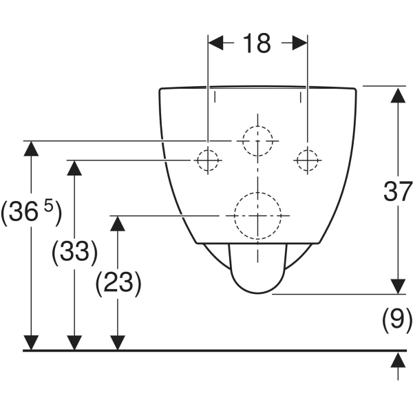 Wand-Tiefspül-WC „Renova Comfort“ geschlossene Form 35,5 × 37 × 53 cm in weiß alpin, ohne Spülrand Wand-Tiefspül-WC „Renova Comfort“ geschlossene Form 35,5 × 37 × 53 cm in weiß alpin, ohne Spülrand