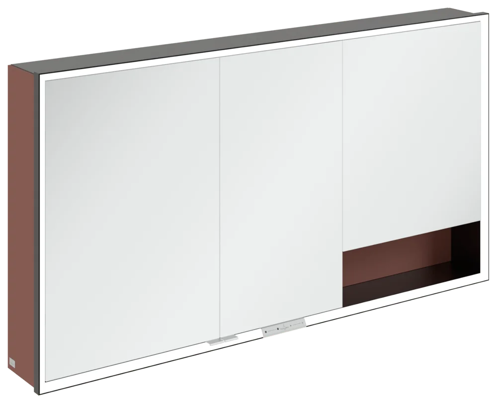 Villeroy & Boch Aufputz-Spiegelschrank My View+ B48114, 1400x750x168mm, Wine Red