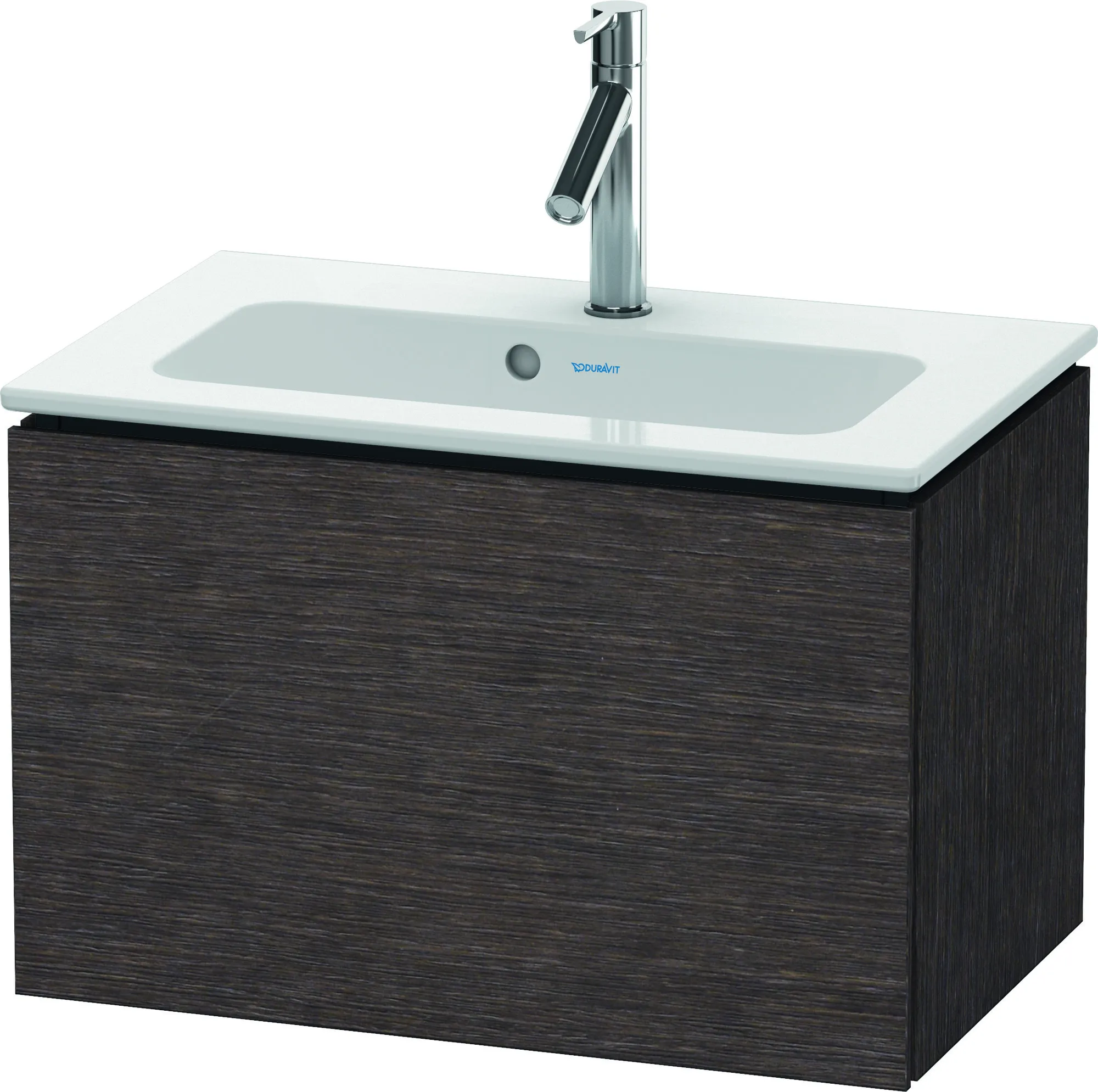 Duravit Waschtischunterschrank wandhängend „L-Cube“ 62 × 40 × 39,1 cm Eiche Dunkel gebürstet