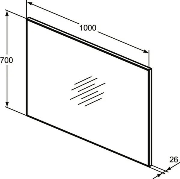 Ideal Standard Mirror&Light Wandspiegel, 1000x26x700mm, neutral Ideal Standard Mirror&Light Wandspiegel, 1000x26x700mm, neutral