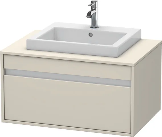 Duravit Waschtischunterschrank wandhängend „Ketho“ 80 × 42,6 × 55 cm Taupe Matt