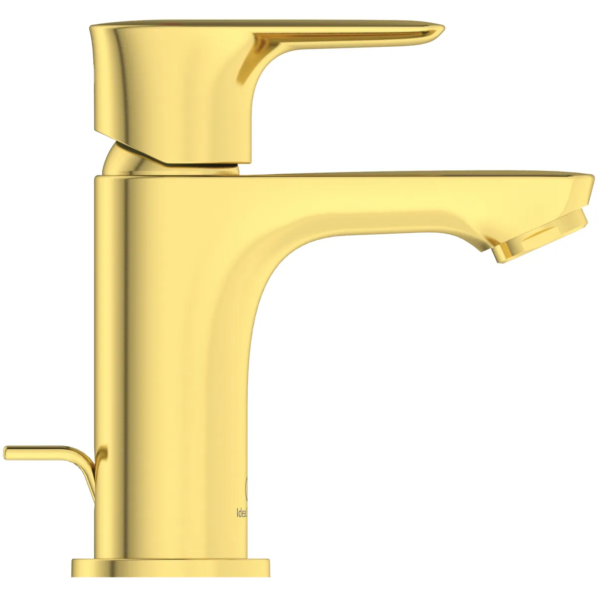 Waschtischarmatur Connect Air, Piccolo, 5l/min., mit Ablaufgarnitur, Ausladung 90mm, Brushed Gold Waschtischarmatur Connect Air, Piccolo, 5l/min., mit Ablaufgarnitur, Ausladung 90mm, Brushed Gold
