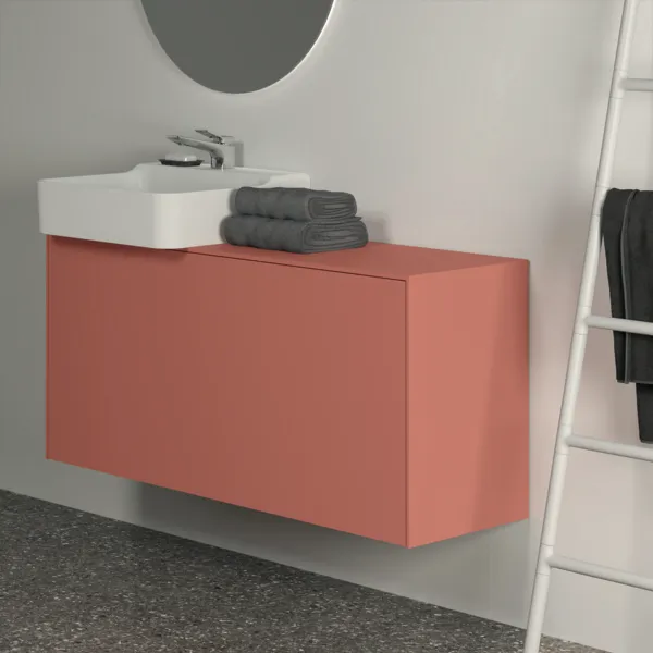 Ideal Standard Conca Waschtischunterschrank, 1 Auszug, Push-Open mit Softclose, Sunset matt, 1202x373x550 mm