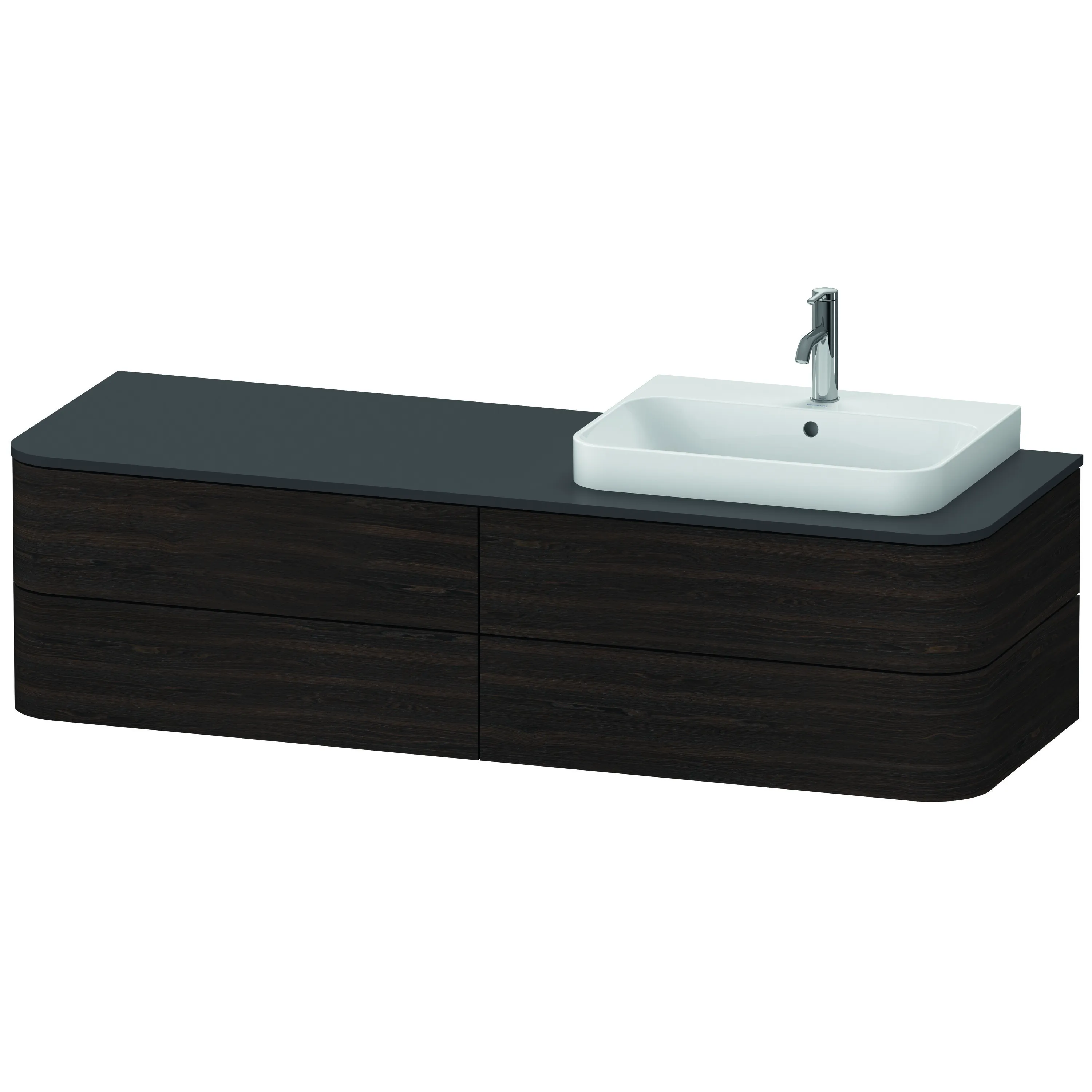 Duravit Waschtischunterschrank wandhängend „Happy D.2 Plus“ Nussbaum gebürstet Duravit Waschtischunterschrank wandhängend „Happy D.2 Plus“ Nussbaum gebürstet