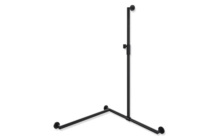 HEWI Haltegriff Ausführung links „System 900“ in Schwarz tiefmatt / Schwarz matt, Befestigung verdeckt HEWI Haltegriff Ausführung links „System 900“ in Schwarz tiefmatt / Schwarz matt, Befestigung verdeckt