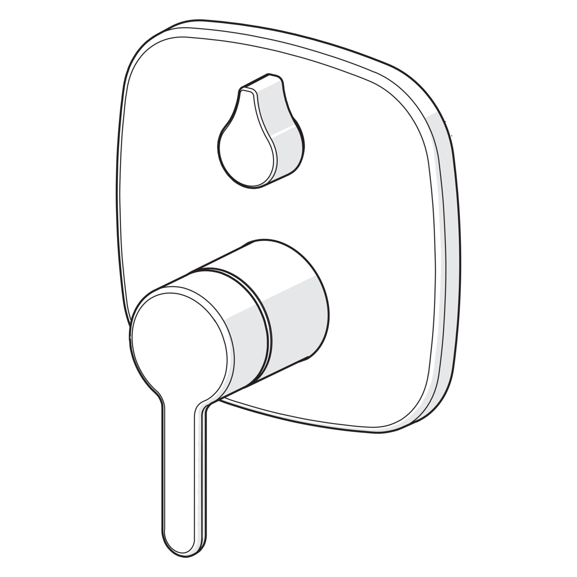 HansaDESIGNO Style Wannen- und Brausearmatur Einhebelmischer Fertigmontageset für Wanne/Brause HansaDESIGNO Style 8111 Rosette soft edge Chrom