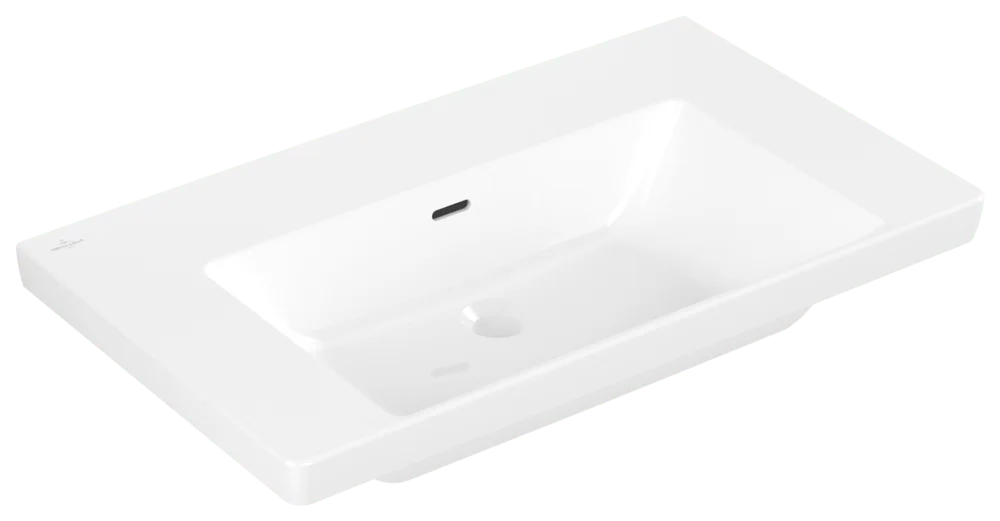 Villeroy & Boch Subway 3.0 Schrankwaschtisch, TitanCeram, 800 x 470 mm, Rechteck, Weiß Alpin CeramicPlus